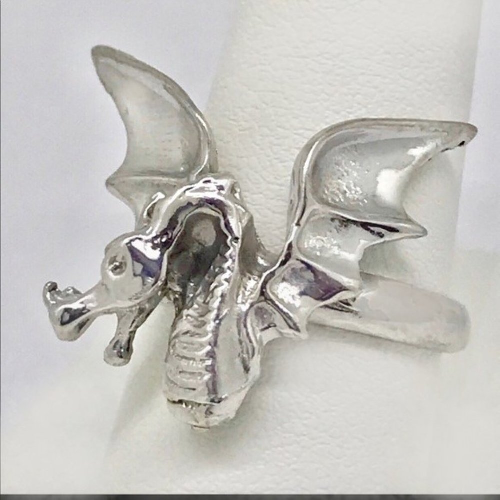 NWT Sterling silver .925 handmade dragon ring - Picture 8 of 8